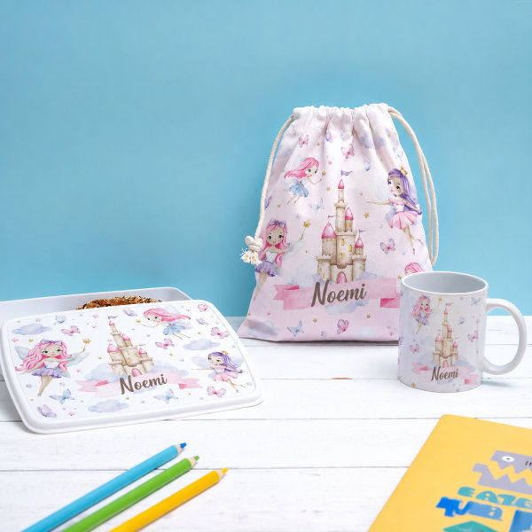 Tazza Infrangibile per Bambini Fate con Nome Personalizzata