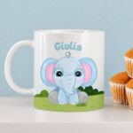 Miniatura di Tazza per Bambini Infrangibile con Animali della Giungla e Nome personalizzata
