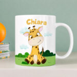Miniatura di Tazza per Bambini Infrangibile con Animali della Giungla e Nome personalizzata