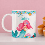 Tazza Infrangibile per Bambini Sirenetta con Nome Personalizzata Miniatura di Tazza Infrangibile per Bambini Sirenetta con Nome Personalizzata