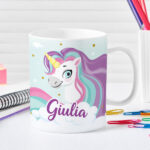 Tazza per Bambini Infrangibile con Unicorno e Nome personalizzata Miniatura di Tazza per Bambini Infrangibile con Unicorno e Nome personalizzata