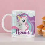 Miniatura di Tazza per Bambini Infrangibile con Unicorno e Nome personalizzata