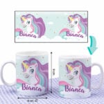 Miniatura di Tazza per Bambini Infrangibile con Unicorno e Nome personalizzata