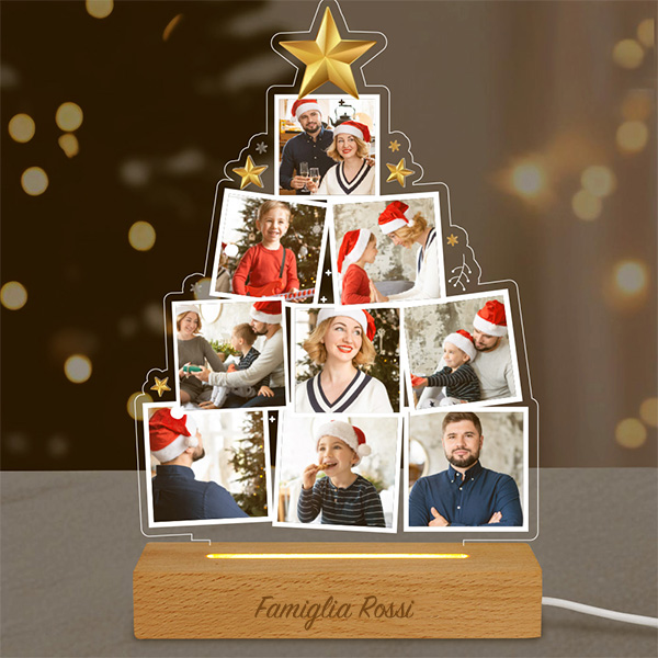 Lampada Albero di Natale con Foto personalizzata