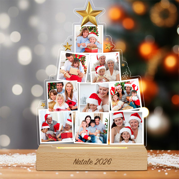Lampada Albero di Natale con Foto personalizzata