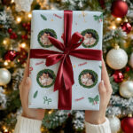 Miniatura di Carta Regalo Foglie con Foto e Testo personalizzata