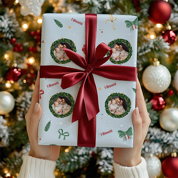 Carta Regalo Foglie con Foto e Testo personalizzata