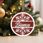Miniatura di Set di Decorazioni per Albero di Natale Glitter con Nome personalizzato