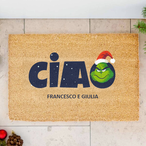 Zerbino di Natale Grinch con Nome personalizzato