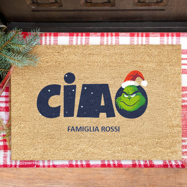 Zerbino di Natale Grinch con Nome personalizzato