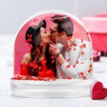 Miniatura de Bola de Neve com Foto Personalizada