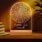 Candeeiro Mapa Estelar personalizado Miniatura de Candeeiro Mapa Estelar personalizado