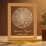 Miniatura de Candeeiro Mapa Estelar personalizado