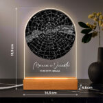 Miniatura de Candeeiro Mapa Estelar personalizado