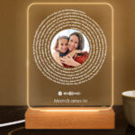 Miniatura de Placa com Letras de Canção do Spotify em Espiral e a tua Foto personalizada