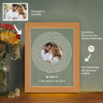 Miniatura de Placa com Letras de Canção do Spotify em Espiral e a tua Foto personalizada