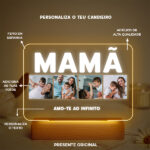 Miniatura de Candeeiro Mamã com 4 fotos personalizado