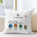 Miniatura de Almofada Bonecos com Texto Personalizado