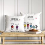 Miniatura de Almofada Bonecos com Texto Personalizado