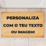 Capacho personalizado com textos e foto Miniatura de Capacho personalizado com textos e foto