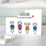 Puzzle de Blocos Bonecos com Texto Personalizado Miniatura de Puzzle de Blocos Bonecos com Texto Personalizado