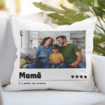 Miniatura de Almofada Corações com Foto e Data personalizada