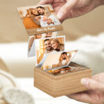 Caixa de Fotografias Acordeão com Foto e Texto Personalizados Miniatura de Caixa de Fotografias Acordeão com Foto e Texto Personalizados