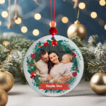 Miniatura de Pack de Enfeites para Árvore de Natal Grinalda com Foto e Texto Personalizados