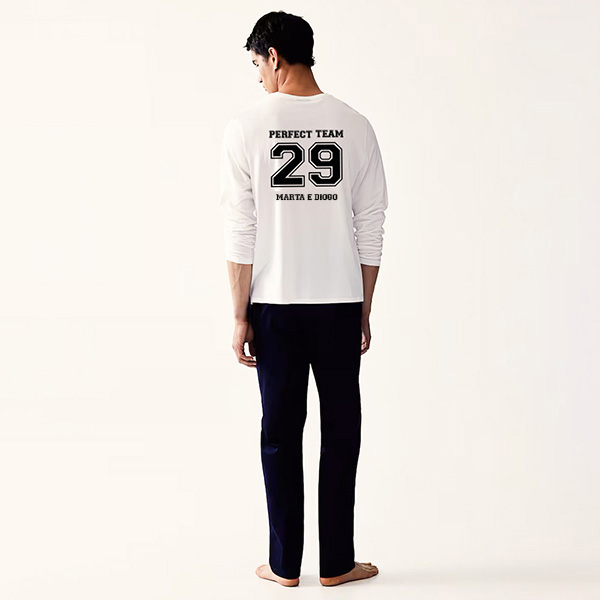 Pijama Perfect Team Verão ou Inverno com Nome e Número Personalizado