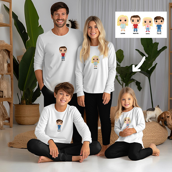 Pijama Funkos Verão ou Inverno com Nomes personalizado