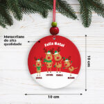 Miniatura de Pack de Enfeites para Árvore de Natal Renas com Nomes Personalizados