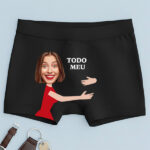 Miniatura de Boxer com a frase « Todo Meu » e fotografia personalizada