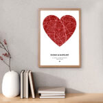 Miniatura de Póster Mapa do Amor com Localização Personalizada