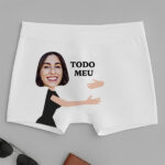 Miniatura de Boxer com a frase « Todo Meu » e fotografia personalizada