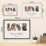 Miniatura de Póster Design LOVE com Data e Nomes Personalizados