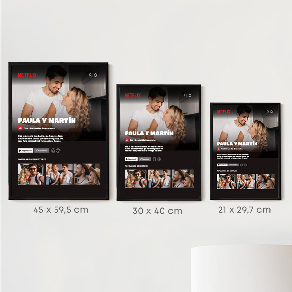 Póster Design Netflix com Nomes e Texto personalizados