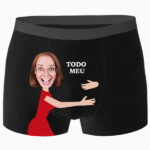 Miniatura de Boxer com a frase « Todo Meu » e fotografia personalizada