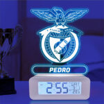 Relógio Despertador com Luz Escudo Benfica personalizado Miniatura de Relógio Despertador com Luz Escudo Benfica personalizado