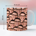 Miniatura de Caneca com rostos de fotografia personalizada