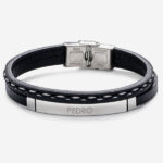 Miniatura de Pulseira Dupla de Homem com Texto personalizado