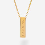 Colar Bloco com Texto personalizado Miniatura de Colar Bloco com Texto personalizado