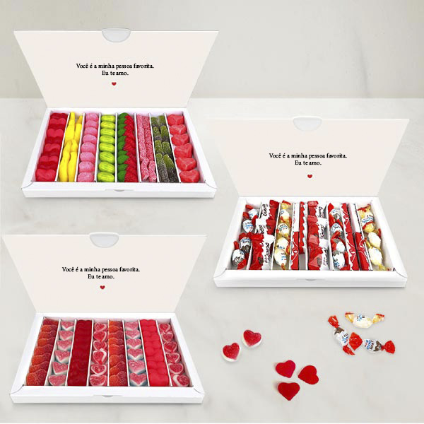 Caixa de Doces Love personalizada com Foto e Nome