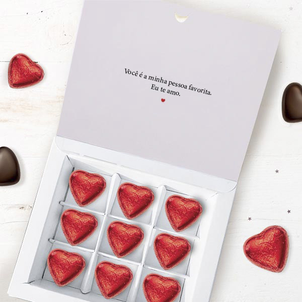 Caixa de Doces Love personalizada com Foto e Nome