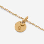 Miniatura de Colar redondo com strass e texto personalizado