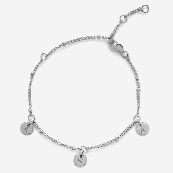 Pulseira de Mulher com Pendentes Redondos personalizados