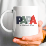 Caneca Papá Letras Coloridas com Nomes personalizada Miniatura de Caneca Papá Letras Coloridas com Nomes personalizada