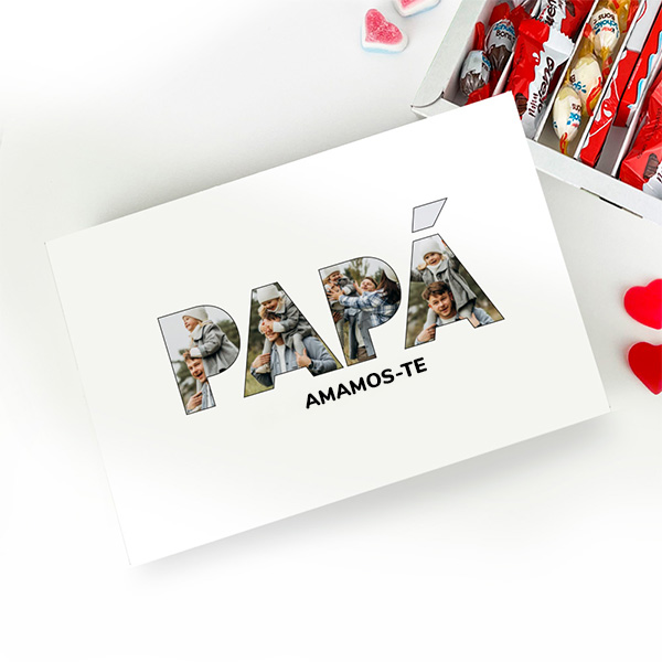 Caja de Doces Papá com Fotos personalizada