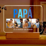 Candeeiro Papá multicolor personalizada Miniatura de Candeeiro Papá multicolor personalizada