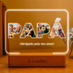 Candeeiro Papá com Fotos personalizada Miniatura de Candeeiro Papá com Fotos personalizada
