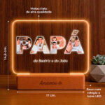 Miniatura de Candeeiro Papá com Fotos personalizada